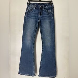 Miss Me Big Girls Mid-Rise Flare-Leg Jeans